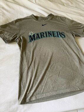 Nike Gray Seattle Mariners Logo Dri-FIT Short Sleeve Tee
